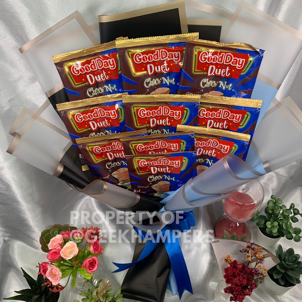 

Mini Buket Bouquet Bucket Kopi Good Day Duet Choco Nut Murah Kado Hadiah Ulang Tahun Wisuda Sidang Kelulusan Snack Murah Banget