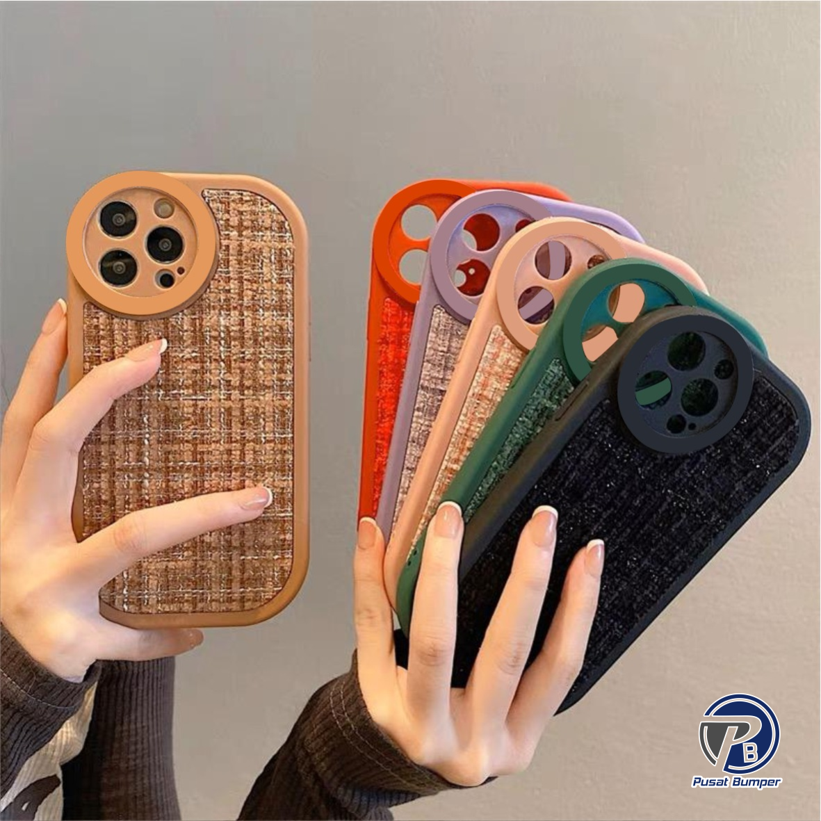 CASE CASING SILIKON VINTAGE WOOVEN TWEED KAIN RAJUT FOR XIAOMI REDMI 6A PB4057