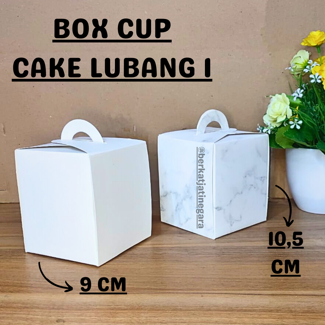 BOX CUP CAKE / BOX CUPCAKE LUBANG 1 / 10 PCS