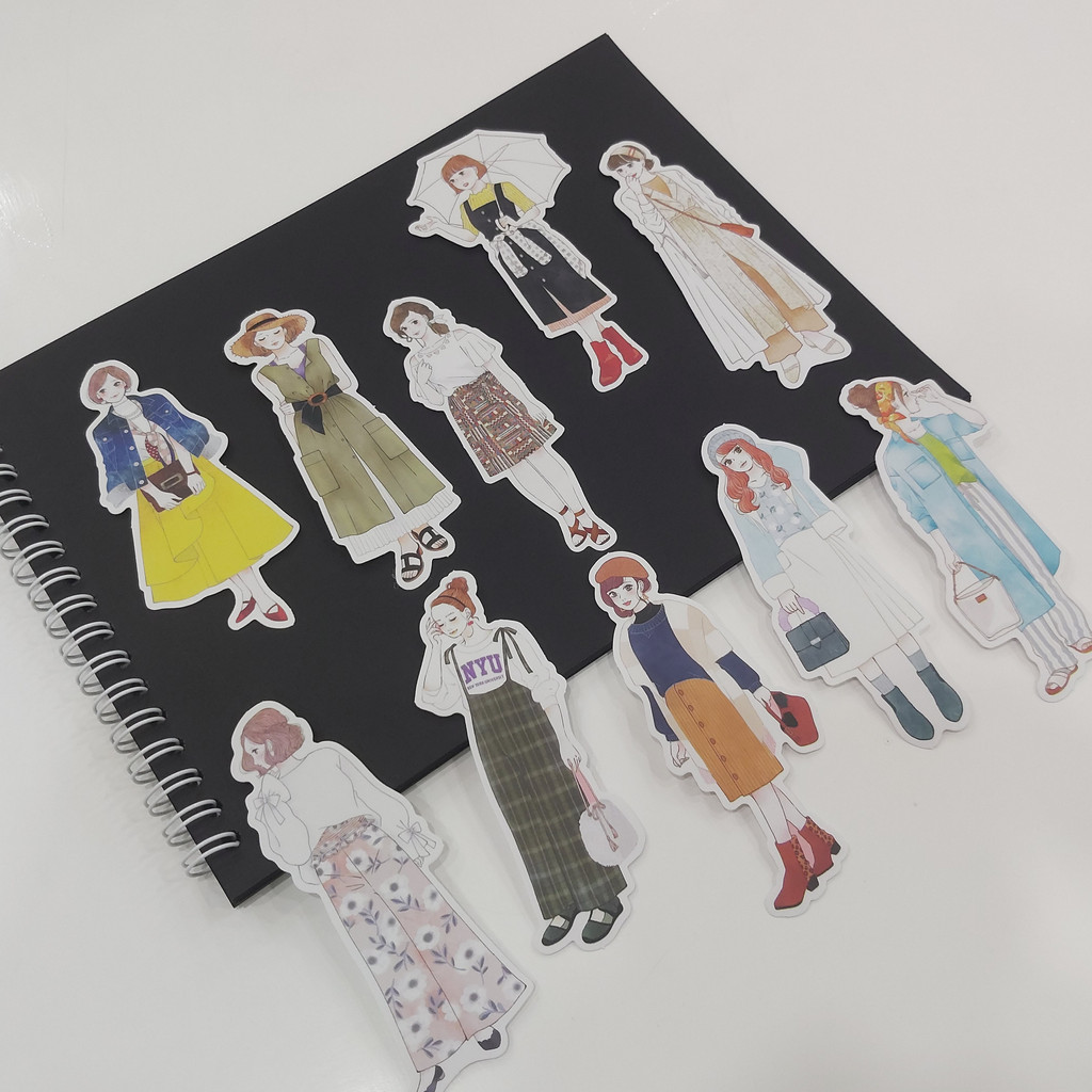 

OOTD Fashioned Girl Stiker Pack Journal Bujo Scrapbook