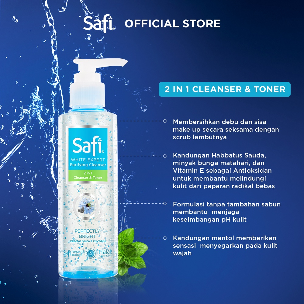 Safi White Expert Ultimate Bright 2 in 1 Cleanser &amp; Toner 2in1 150ml