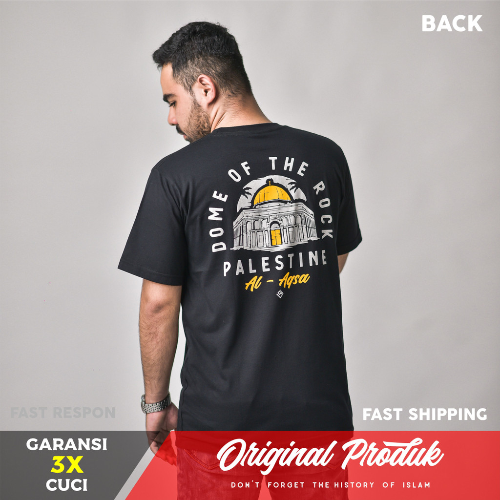 KAOS QAF PALESTINE AL AQSA - Original Kaos Qaf Moeslem Apparel