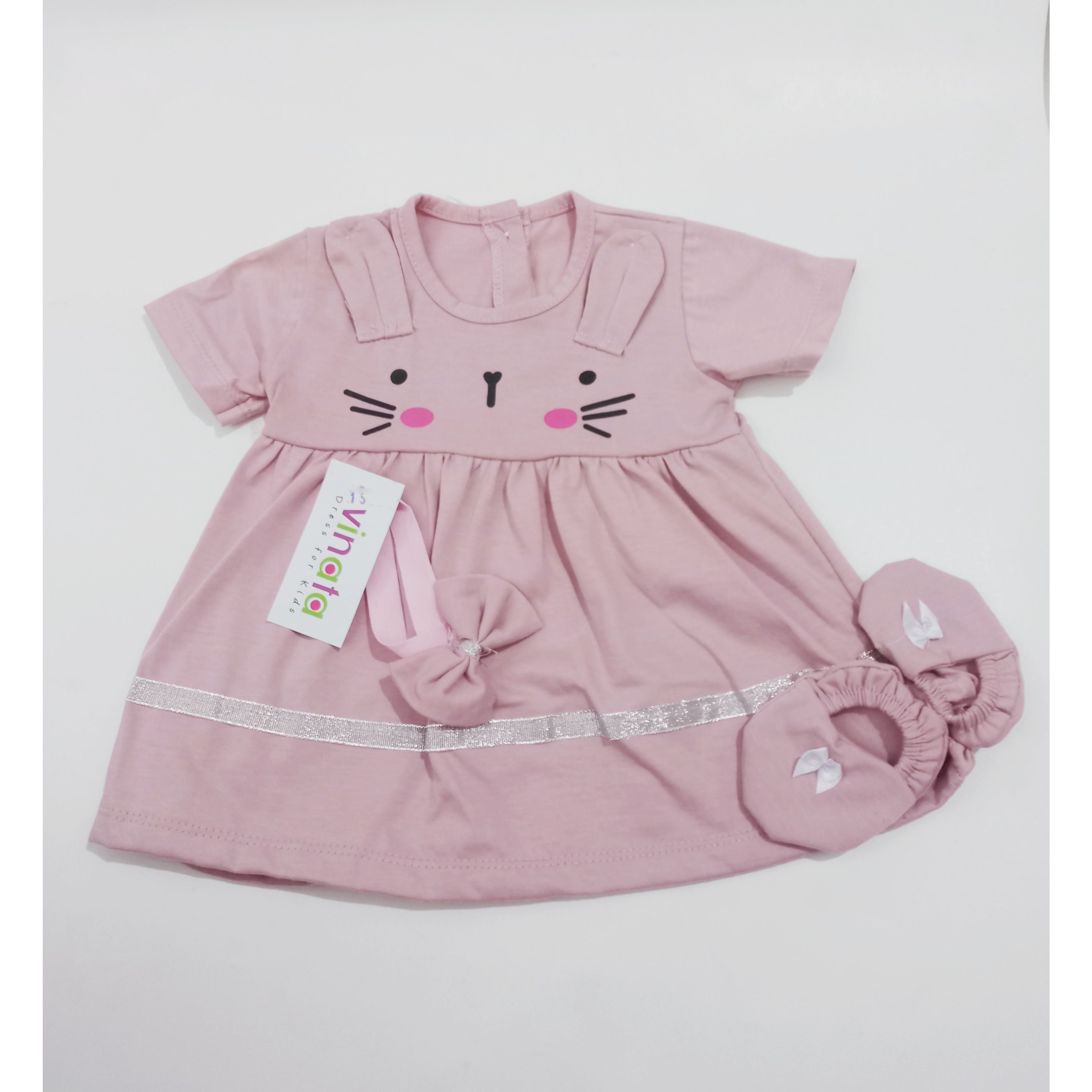 MINI DRESS BAYI PEREMPUAN / DRESS BAYI PEREMPUAN MERK PON PON VINATA / DRESS ANAK PEREMPUAN / ROK BA