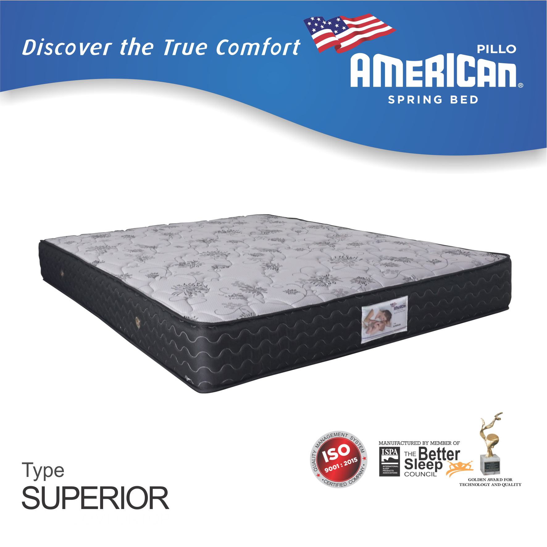 MATRAS Springbed 180x200 Type Superior [American Pillo] - Original 100%