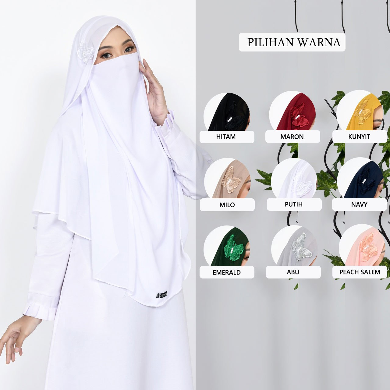 Model Khimar Terbaru Khimar Butterfly Mariposa Niqab Cadar Inara Jilbab Syari Jumbo