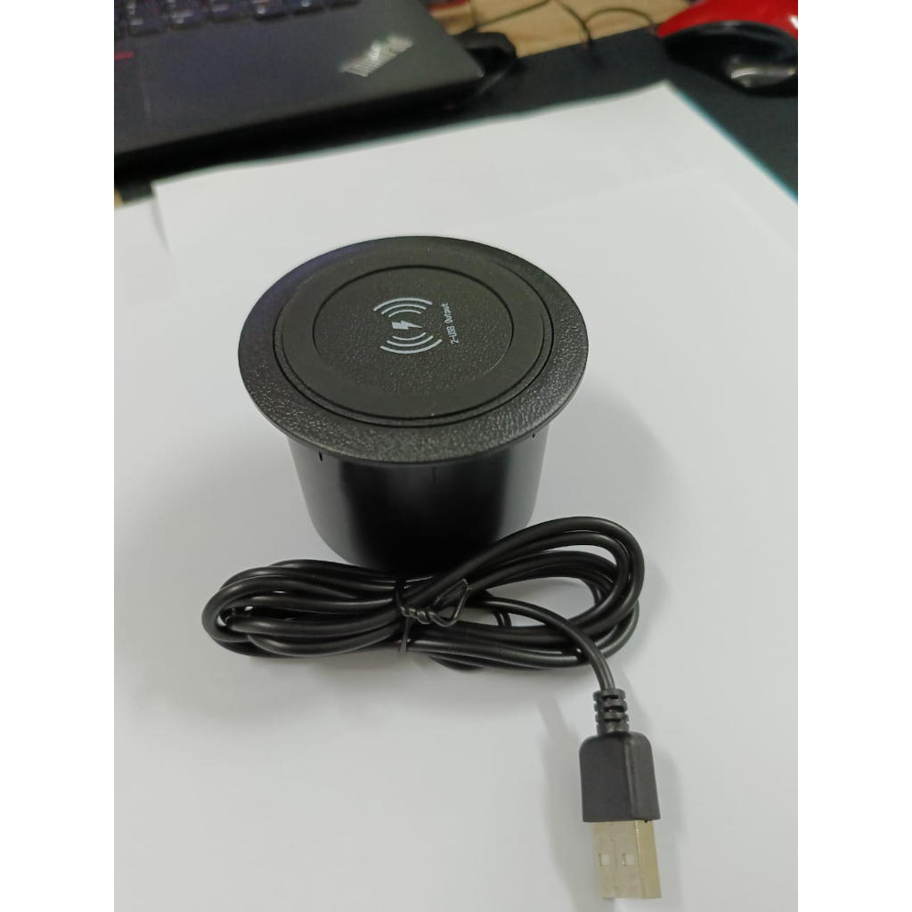 Embedded Multifunction Wireless Charger With 2 Usb port