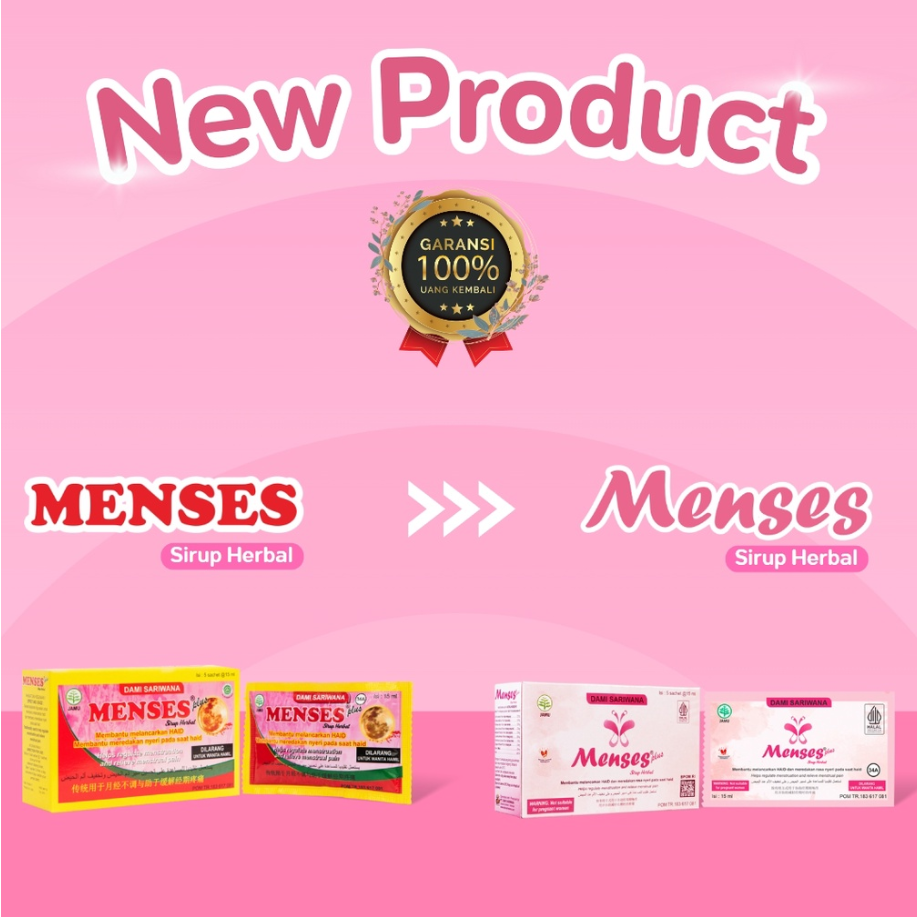 Menses Cair 5 Sachet - Dami Sariwana - Meredakan nyeri saat haid