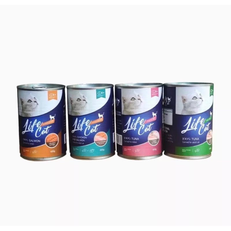 LifeCat Life Cat 375 gram Kaleng Per Kotak Dus 24 Kaleng Adult Kitten Grosir