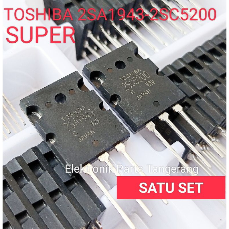 TOSHIBA 2SC5200 - 2SA1943 (SATU PASANG) TRANSISTOR 2SA1943-2SC5200 TOSHIBA A1943 TOSHIBA C5200