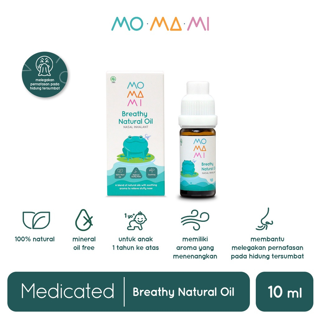 Pelega Pernafasan Anak Momami Breathy Natural Oil 10ml