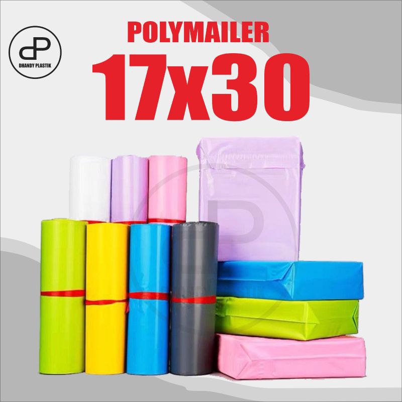 

Plastik Packing Polymailer 17x30cm Glossy Isi 1 Pcs Lem Perekat