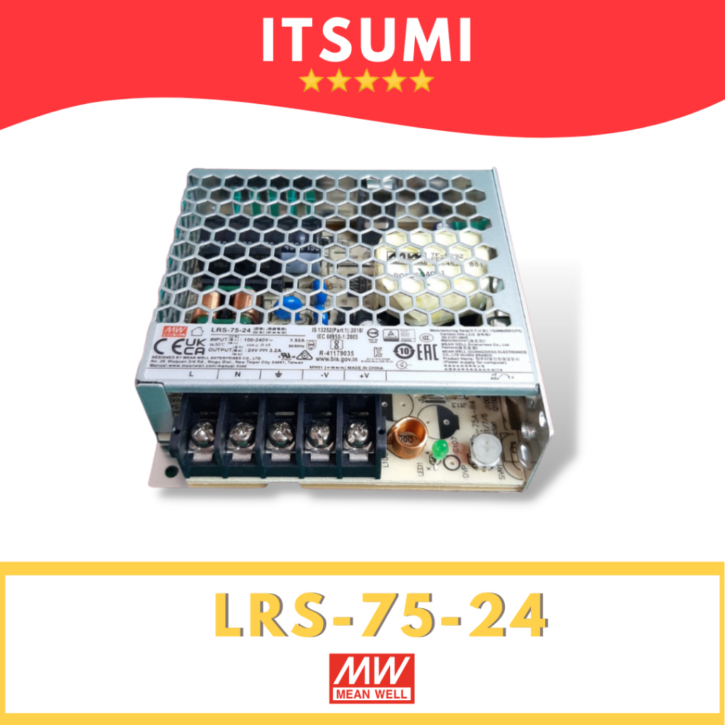 Power Supply Mean Well LRS-75-24 LRS7524 LRS 75 24