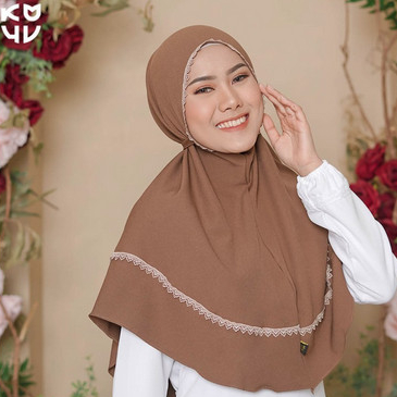 Koyu Hijab Instan Bergo Queen Lace