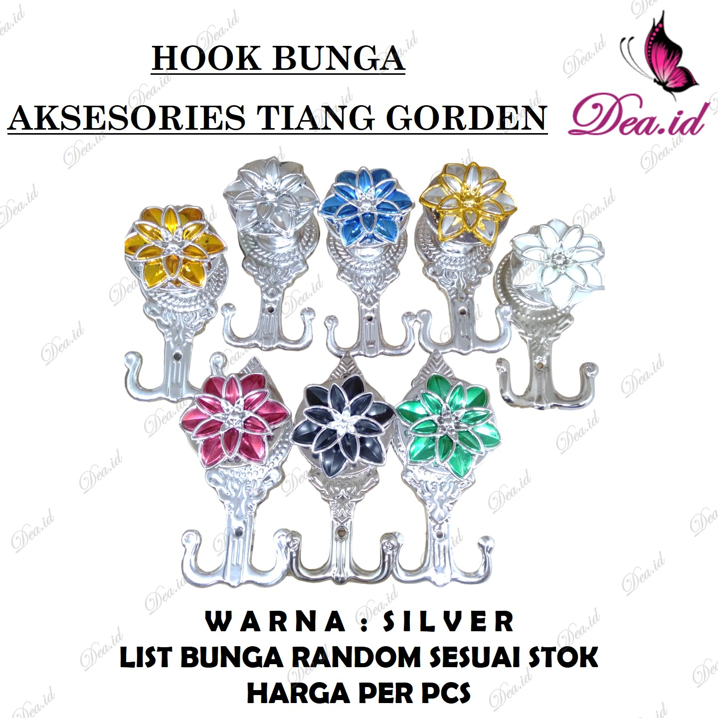 [DEASHOP] HOOK GORDEN (HOOK BUNGA MELATI - MATERIAL PLASTIK) - HOOK HORDEN - PENGAIT - HOOK MELATI