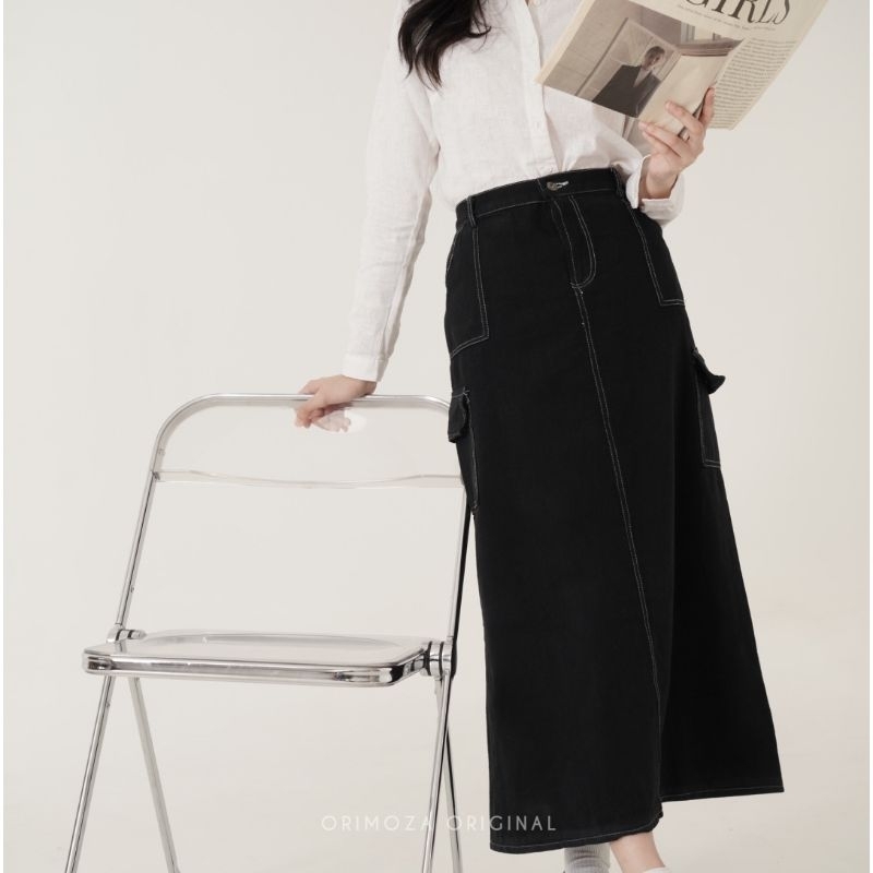 Rok Cargo List Skirt Jeans