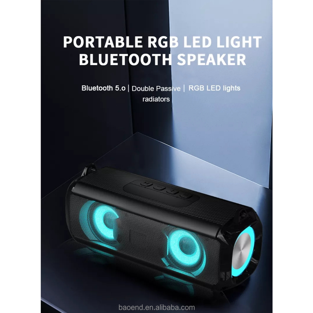 [BISA COD] Speaker Bluetooth Wireless With Belt Portable Stereo Music Speaker Original 100% Waterproof Speaker Bluetooth Super Bass