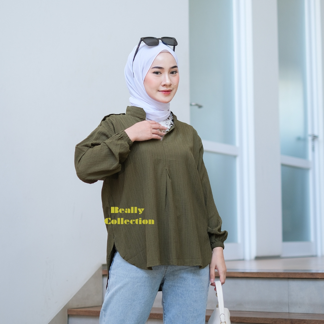 LIVIA BLOUSE LADY CRUSH | ATASAN OUTER OVERSIZE LADY CRUSH | OUTER LADY CRUSH BLOUSE WANITA POLOS