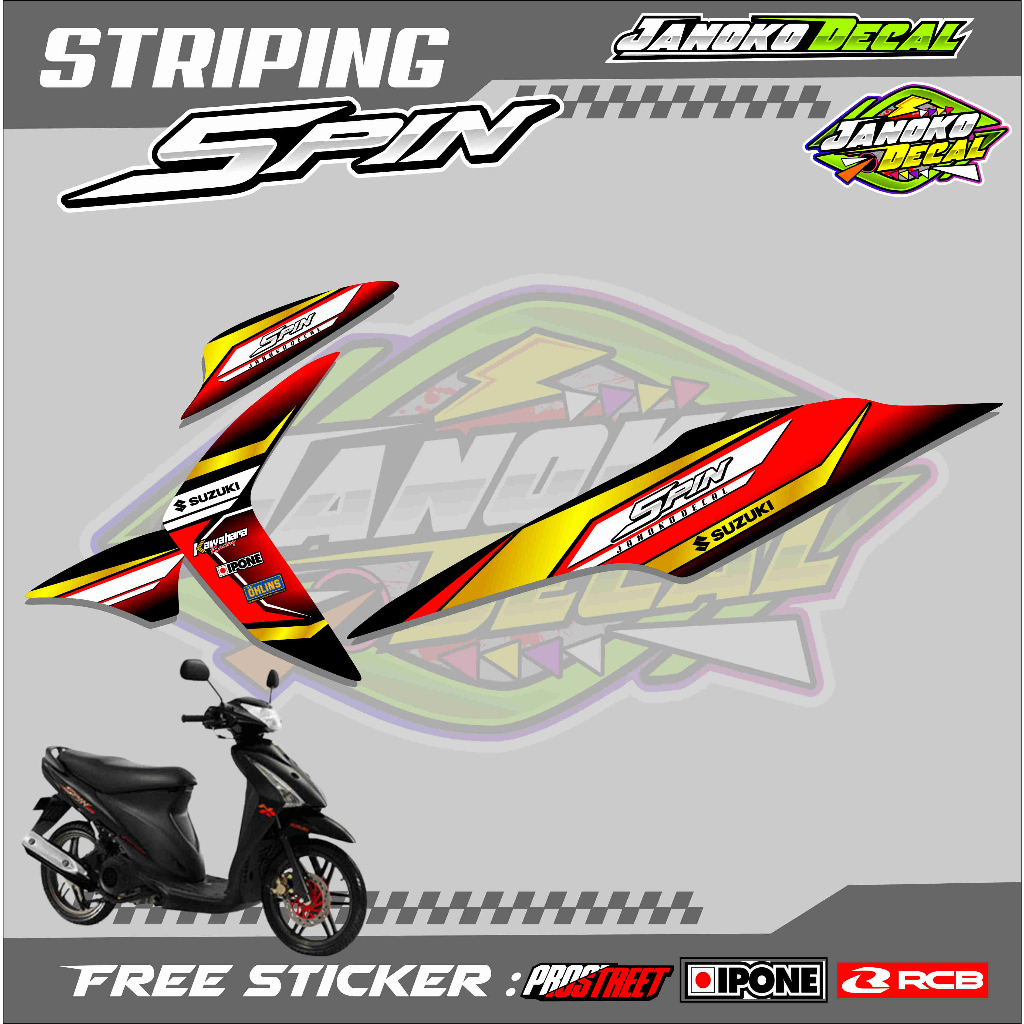 STRIPING VARIASI MOTOR SUZUKI SPIN / STICKER LIST VARIASI SUZUKI SPIN