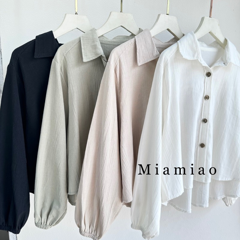 Blouse crinkle linen | Aisa blouse crinkle premium - Kemeja Blouse wanita