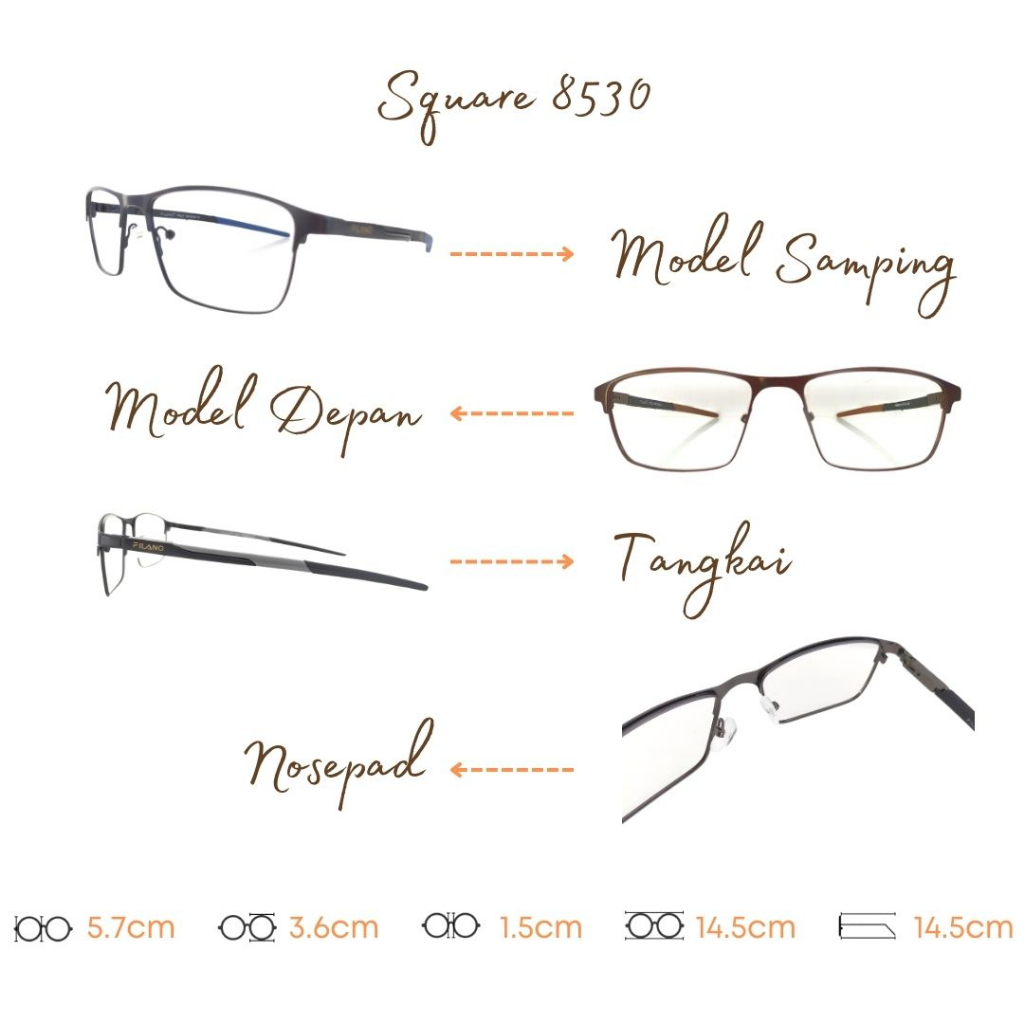 PAKET FRAME LENSA KACAMATA TYPE 8530