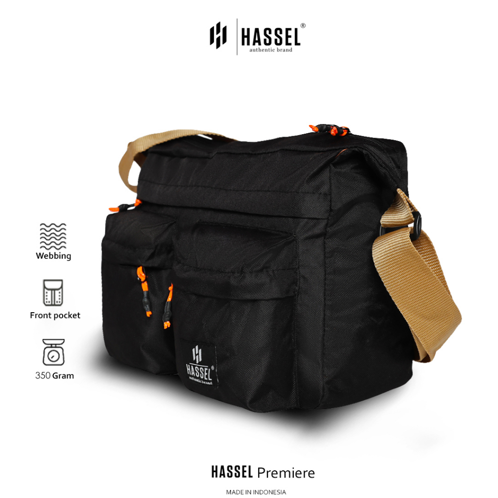 Tas Selempang Pria Hassel Premiere / Tas Waist Bag Pria / Tas Selempang Wanita / Tas Slempang Pria atau Wanita / Tas Original