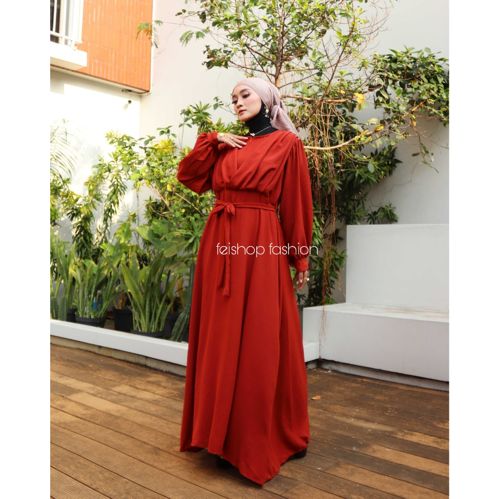 SANUM GAMIS / DRESS MUSLIM WANITA BUSUI FRIENDLY / BAHAN CRINGKEL AIRFLOW