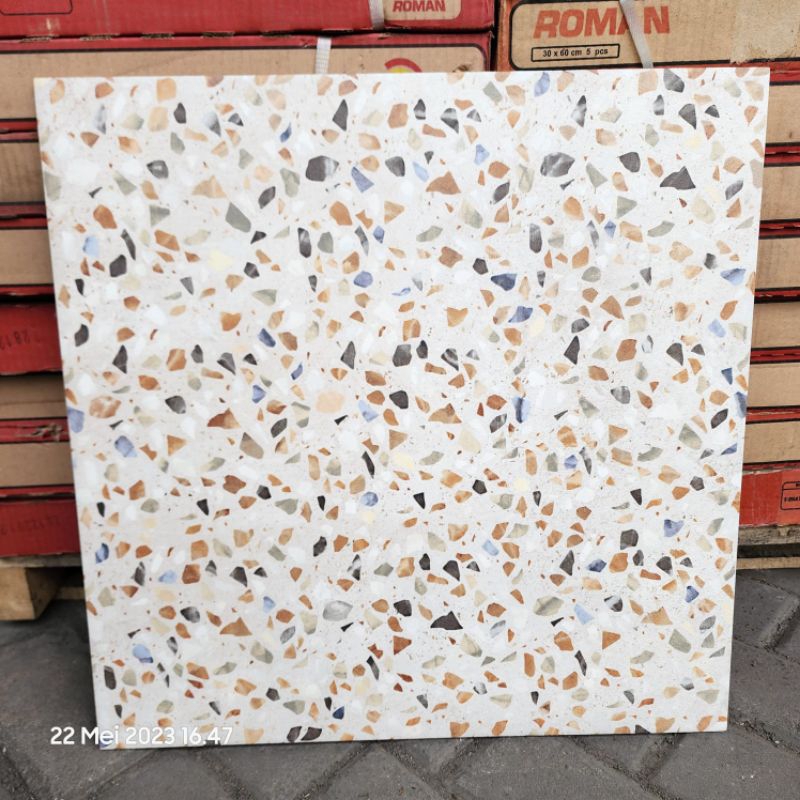 KERAMIK LANTAI KASAR GARASI TOILET KIA CAROL BEIGE 50X50 KW1