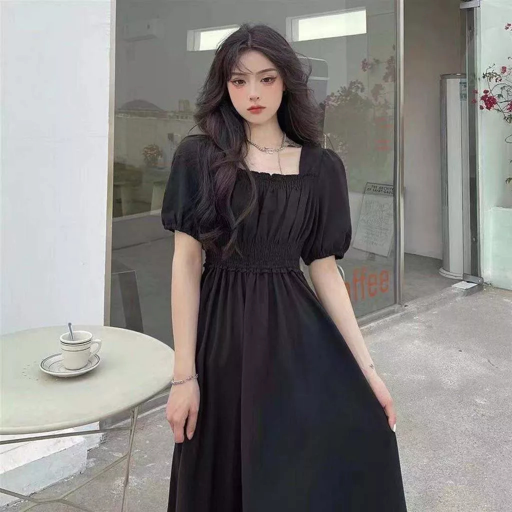 Toply shop Dres korea / korean long dres/ midi dress/ mini dress/korean dress/ style korean dress/pakaian korea/ baju korea/ dress korea kekinian