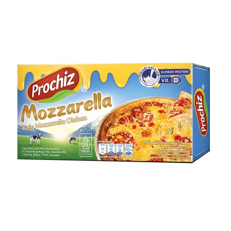 

Keju Prochiz Mozarella 160Gr Quick Melt