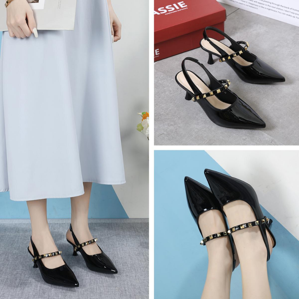 GSW High Heels wanita import Sepatu heels wanita ( HZB6 ) Heels kerja wanita sepatu kerja wanita Sepatu Pesta wanita 6cm