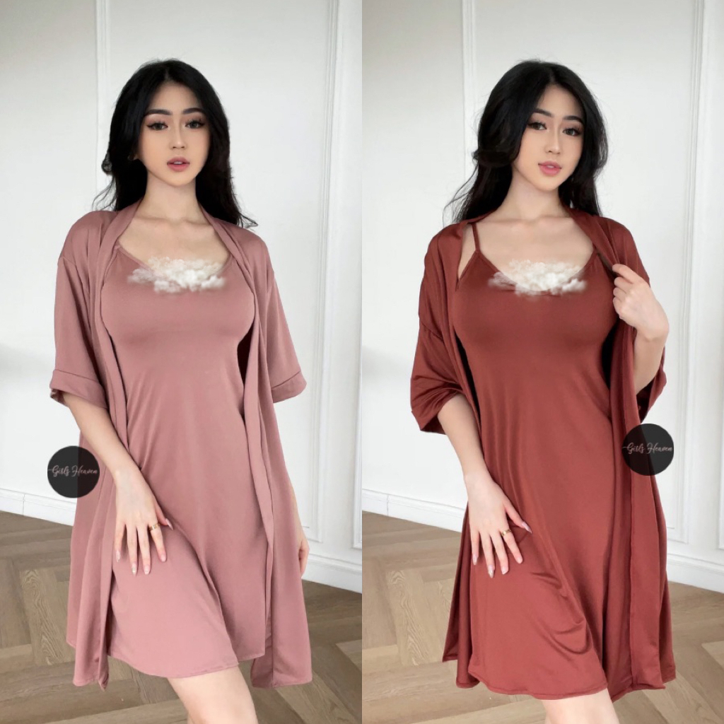 Patricia Set Lingerie Kimono [ Girlsheaven_id ]