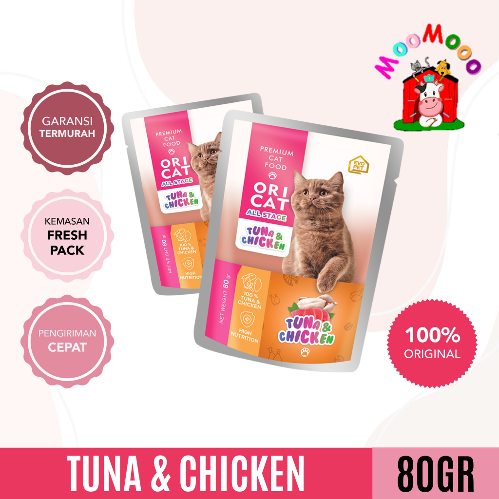 Makanan Basah Kucing Ori Cat Pouch All Stage WetFood 80GR