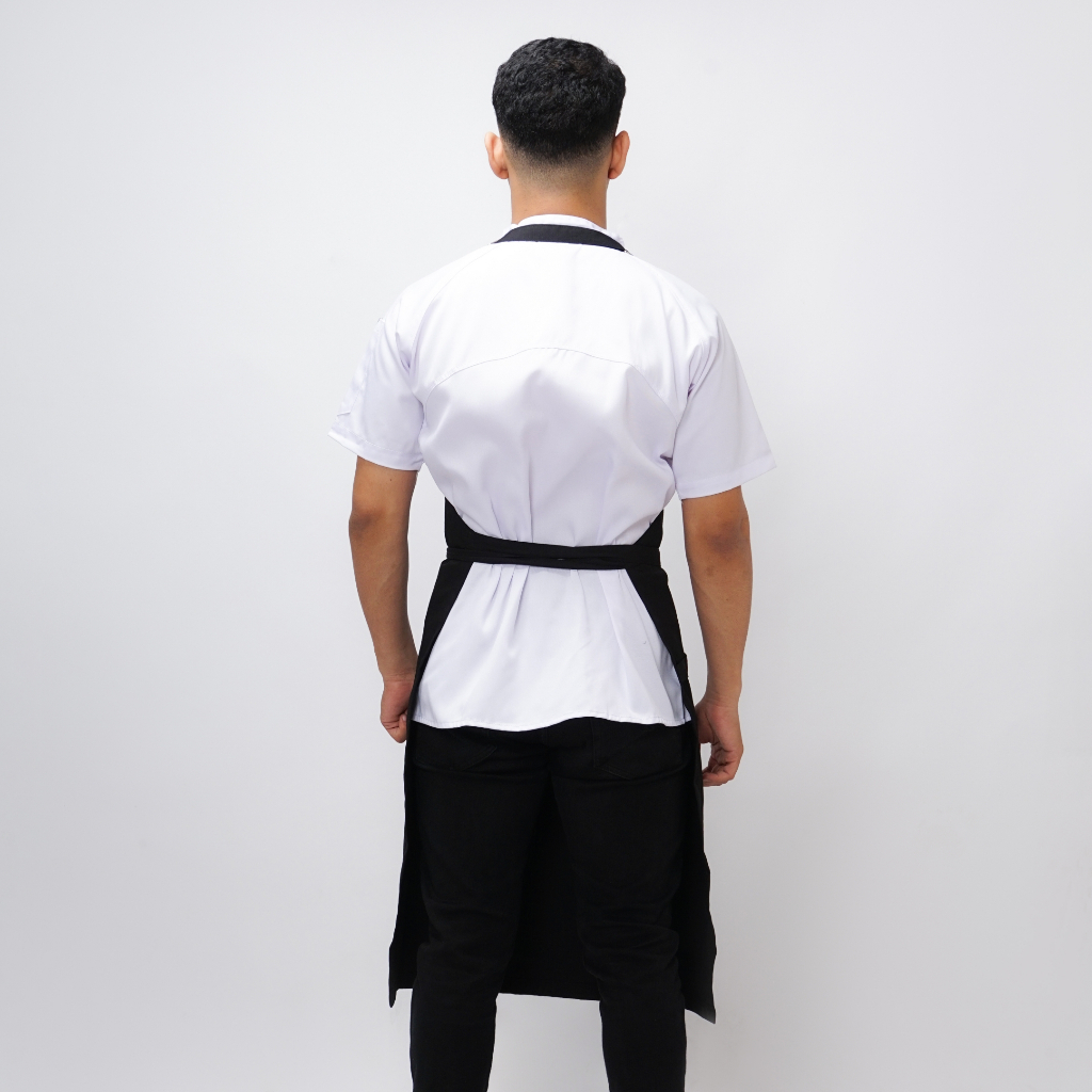 FK - Maggio Chef Apron Celemek Hitam Unisex Barista Waiter Approne Masak Koki Cheff