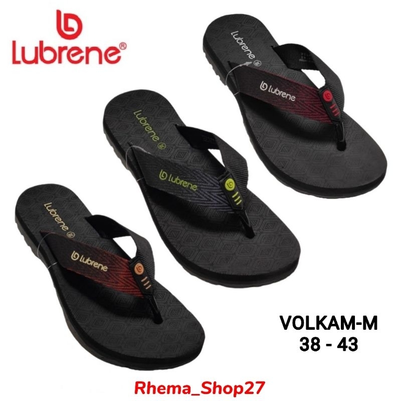 SANDAL LUBRENE VOLKAM-M #TERBARU Sandal Spon Jepit Pria Lubrene ORI 38-43