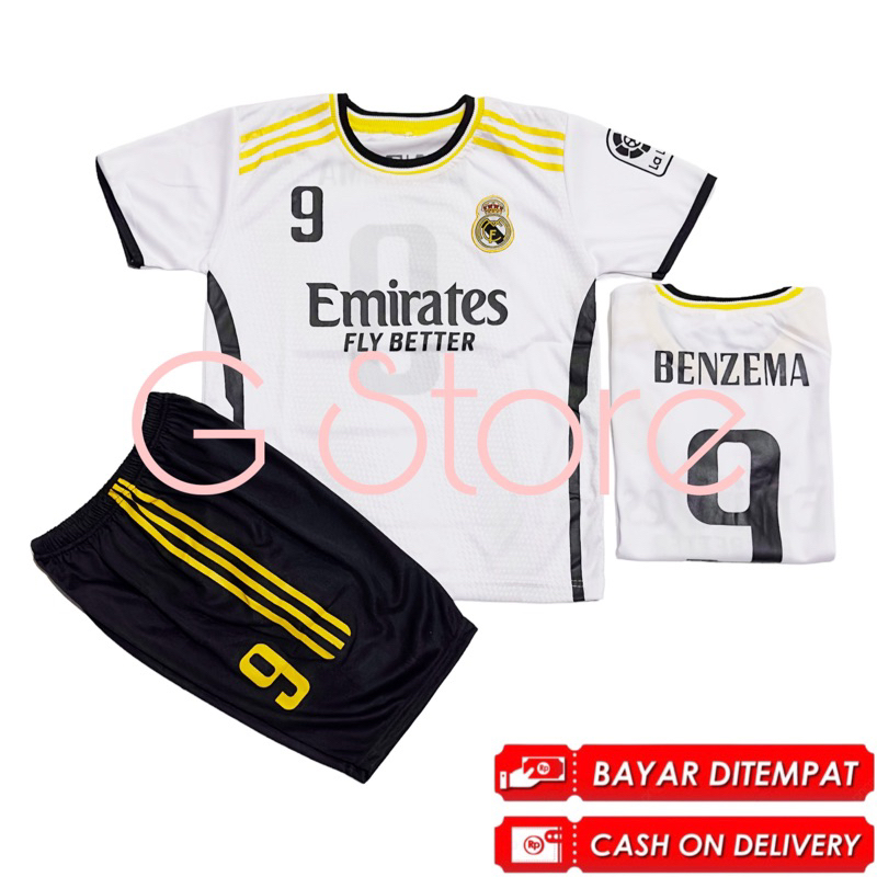 BISA COD / SETELAN BAJU BOLA BENZEMA VINI JR TERBARU / JERSEY MADRID TERMURAH / SET KAOS UNISEKS BAJU CELANA SET / SET BAJU FUTSAL CEWE COWO TERMURAH