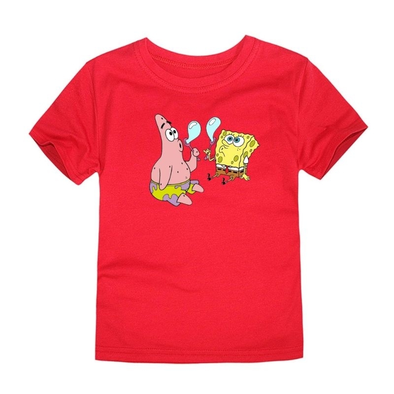 Kaos Anak SpongeBob Patrick Baju Anak Kaos Oblong Anak Lengan Pendek 2-1Th Cod