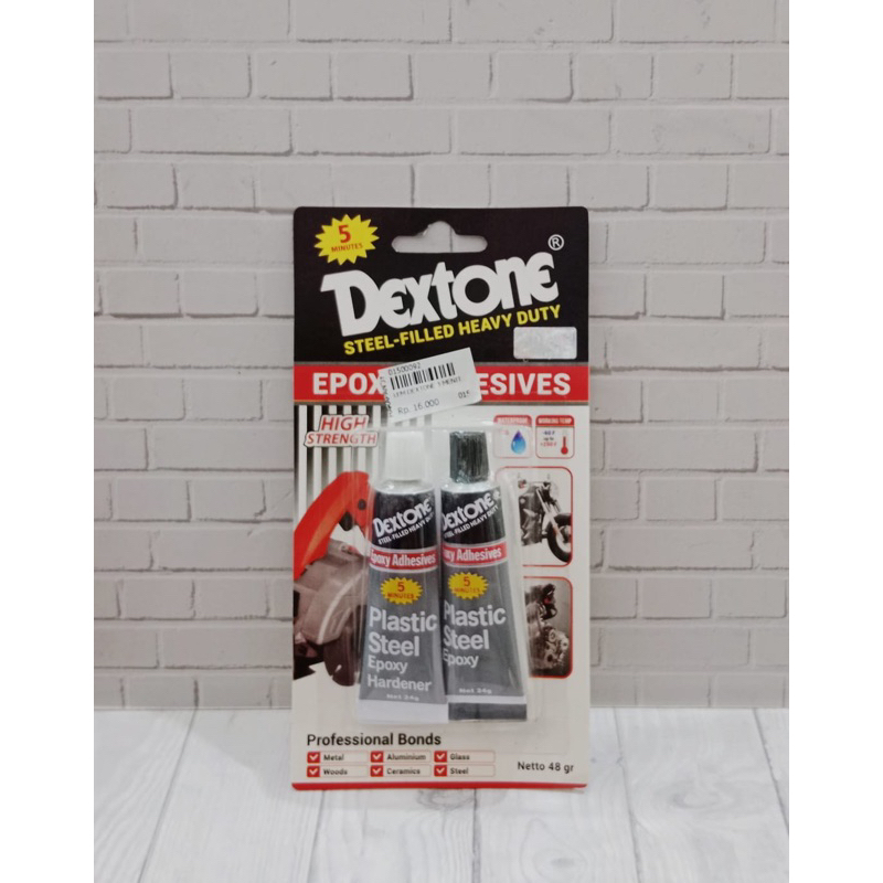 

LEM DEXTONE 5 MINUTES 24 GR / LEM KACA / LEM ALUMINIUM / LEM KERAMIK / LEM KAYU - DEXTONE