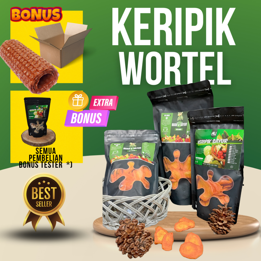 

Keripik Kripik Wortel Kripik Sayur Carrot Chips Premium 80gr 100gr 200gr Halal