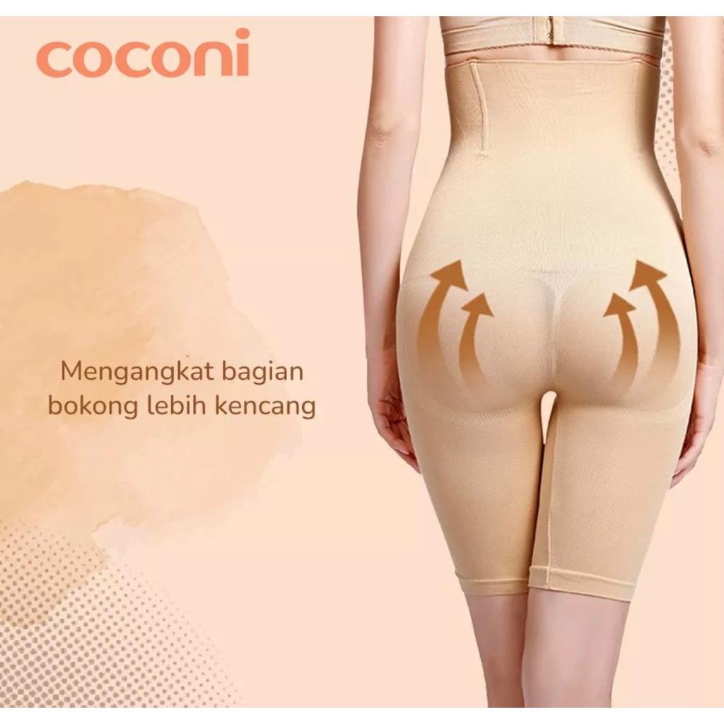 Coconi Highwaist Tummy Tuck Shaper Pants | Celana Korset Wanita Seamless Sliming Corset Shapewear