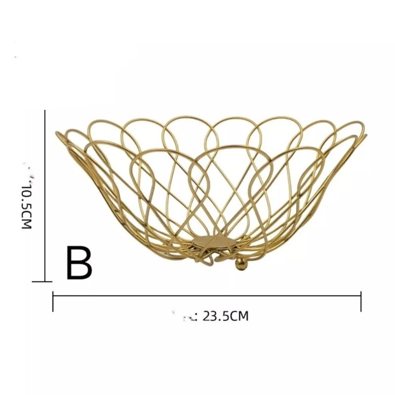 Keranjang Tempat Buah Bahan Tebal / Fruit Tray / Keranjanh Buah Gold / Wadah Buah Cantik