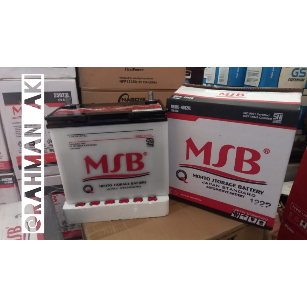 Aki basah mobil grand livina MSB ns60 12v45ah aki basah