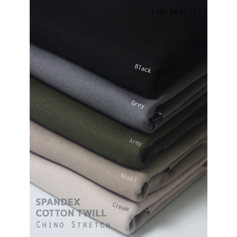 Kain cino chinos chino stretch cotton katun twill spandex