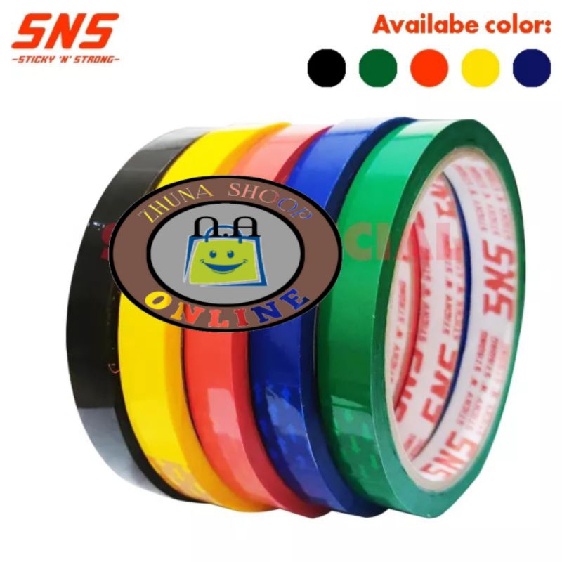 

ISOLASI WARNA WARNI 12mm / LAKBAN OPP TAPE 12MM