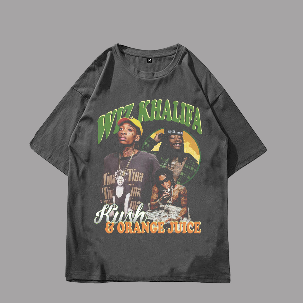 Kaos wiz Khalifa Oversize Vintage tee