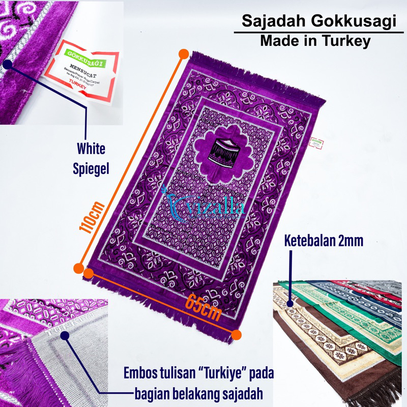 Sajadah Gokkusagi Besar/ 110*70 Sajadah Spiegel/ Grosir Sajadah Turkey