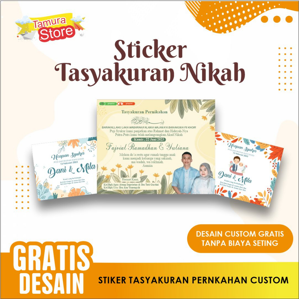 

STIKER SYUKURAN NIKAH STIKER TASYAKURAN NIKAHAN CUSTOM