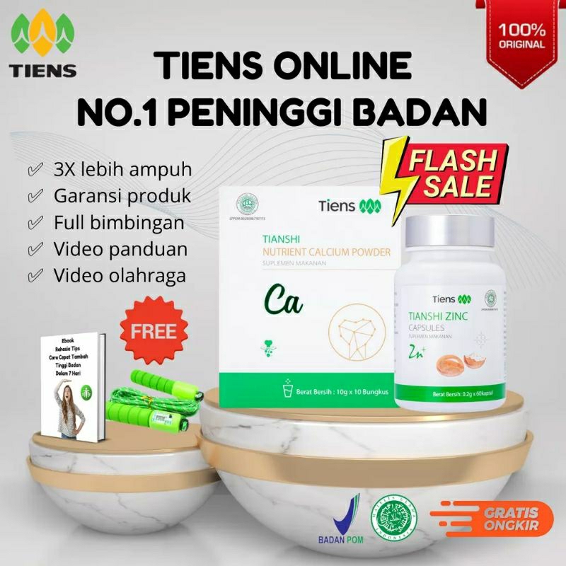 Paket ORI Peninggi badan Tiens Kalsium NHCP Zinc Tianshi Penambah Tinggi Growup