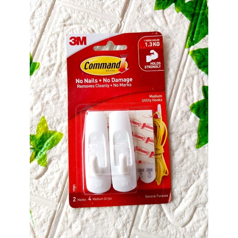 Gantungan 3M Command Medium Utility Hooks 17001 General Purpose SALE