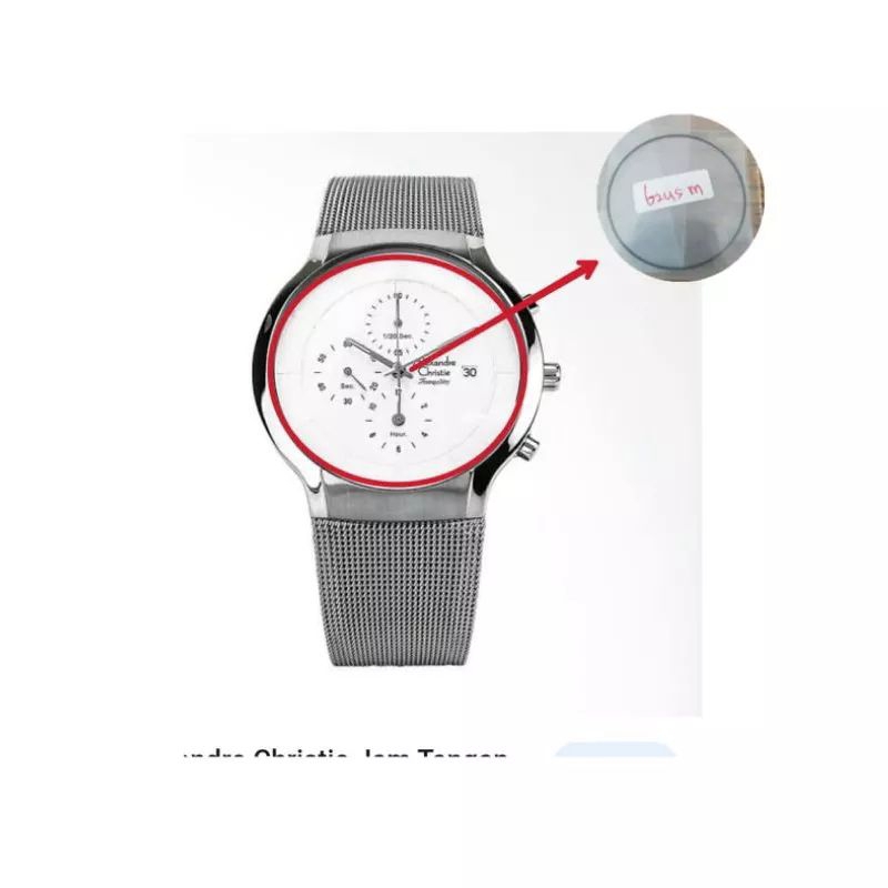 Kaca jam tangan pria Alexandre Christie 6245m original