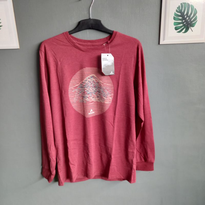 KAOS EIGER LENGAN PANJANG NORDWAND LS TSHIRT 6823 MARUN